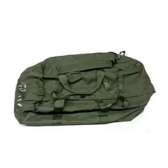 US Military Canvas Army Green Duffel Bag Rucksack Backpack - Picture 7 of 8